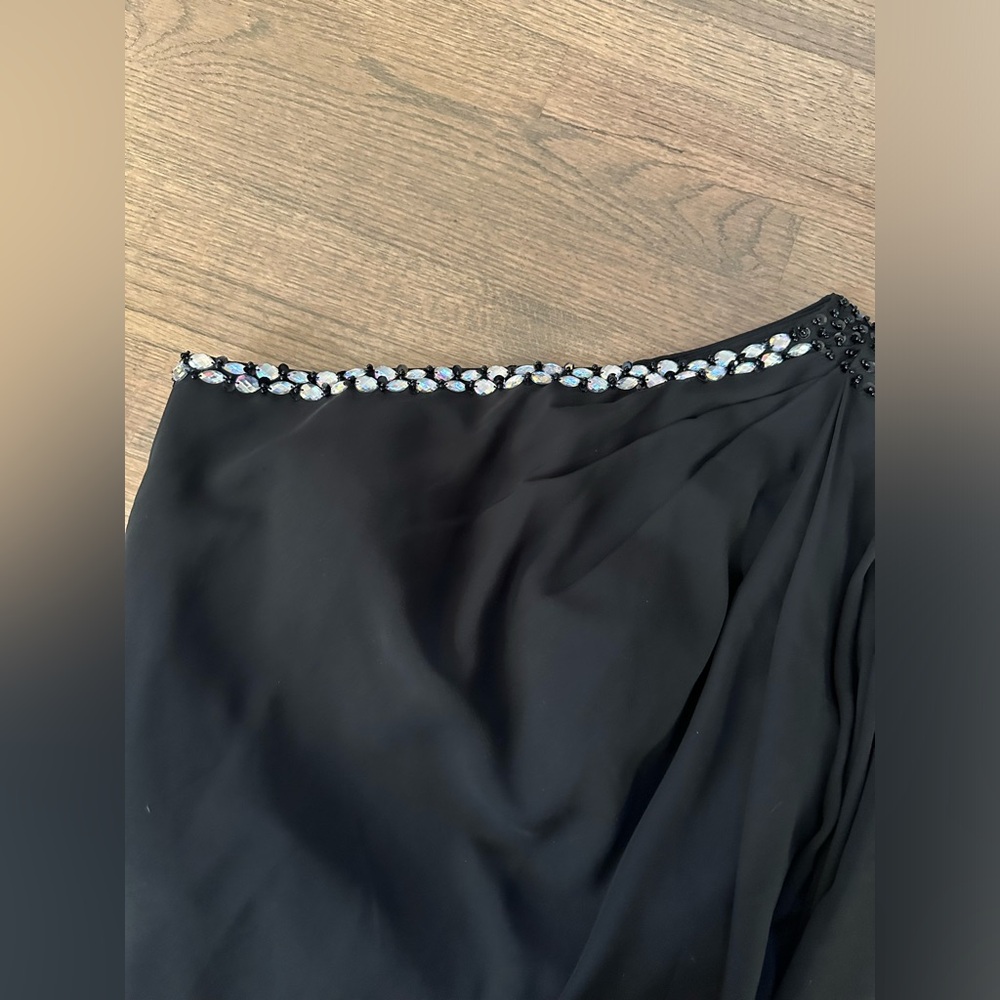 NEW JJ's House Sheath/ Column One Shoulder Knee-Length Chiffon Dress-Size 8 - Picture 7 of 15